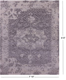 Grey Persian Fine Serapi Handmade Wool Rug - 7' 10" X 9' 8" - Golden Nile