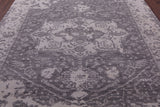 Grey Persian Fine Serapi Handmade Wool Rug - 7' 10" X 9' 8" - Golden Nile