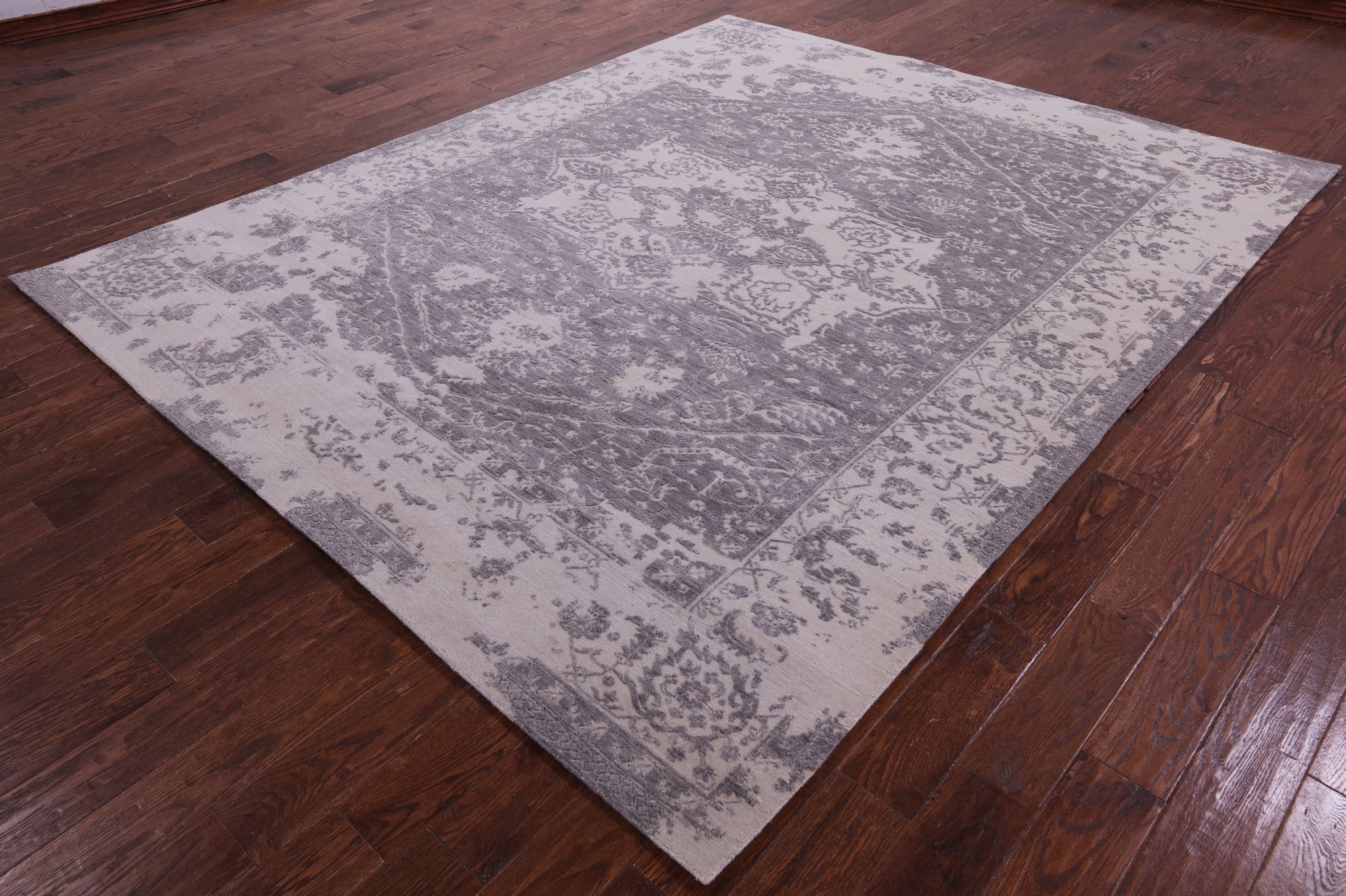 Grey Persian Fine Serapi Handmade Wool Rug - 7' 10" X 9' 8" - Golden Nile