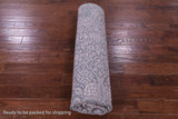 Grey Persian Tabriz Hand Knotted Wool & Silk Rug - 8' 0" X 9' 10" - Golden Nile
