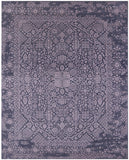 Grey Persian Tabriz Hand Knotted Wool & Silk Rug - 8' 0" X 9' 10" - Golden Nile