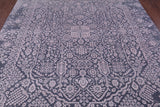 Grey Persian Tabriz Hand Knotted Wool & Silk Rug - 8' 0" X 9' 10" - Golden Nile