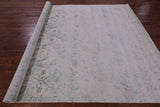 Ivory Persian Tabriz Hand Knotted Wool & Silk Rug - 7' 9" X 10' 2" - Golden Nile