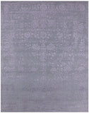 Light Green Persian Tabriz Hand Knotted Wool & Silk Rug - 8' 0" X 9' 11" - Golden Nile