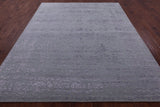 Light Green Persian Tabriz Hand Knotted Wool & Silk Rug - 8' 0" X 9' 11" - Golden Nile