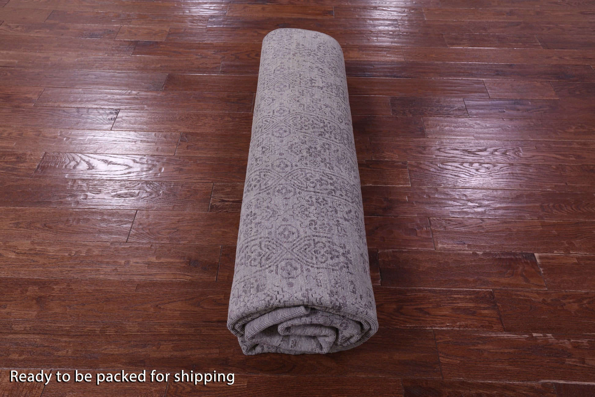 Grey Persian Hand Knotted Wool & Silk Rug - 7' 11" X 10' 2" - Golden Nile
