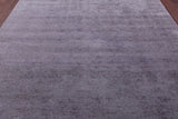 Grey Persian Hand Knotted Wool & Silk Rug - 7' 11" X 10' 2" - Golden Nile