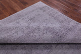 Grey Persian Hand Knotted Wool & Silk Rug - 7' 11" X 10' 2" - Golden Nile