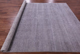 Grey Persian Hand Knotted Wool & Silk Rug - 7' 11" X 10' 2" - Golden Nile