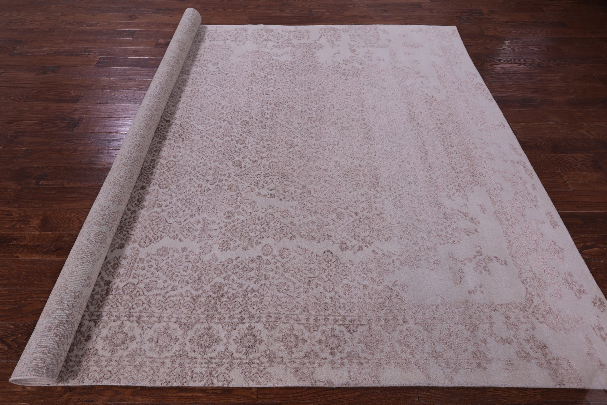 Persian Tabriz Hand Knotted Wool & Silk Rug - 8' 1" X 9' 10" - Golden Nile