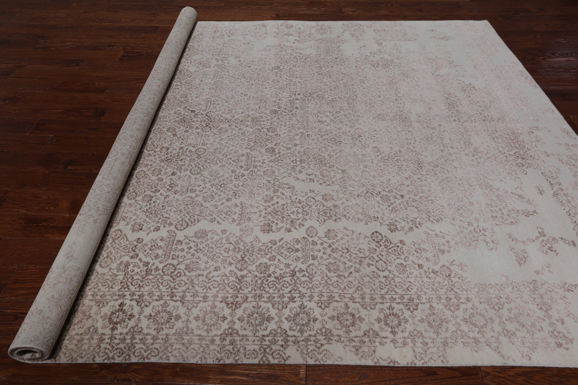 Persian Tabriz Hand Knotted Wool & Silk Rug - 8' 1" X 9' 10"