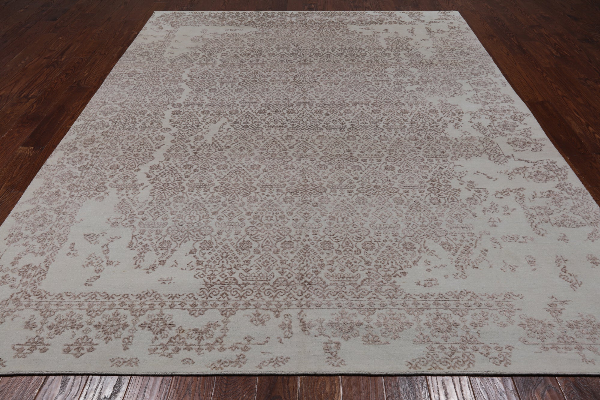 Persian Tabriz Hand Knotted Wool & Silk Rug - 8' 1" X 9' 10"
