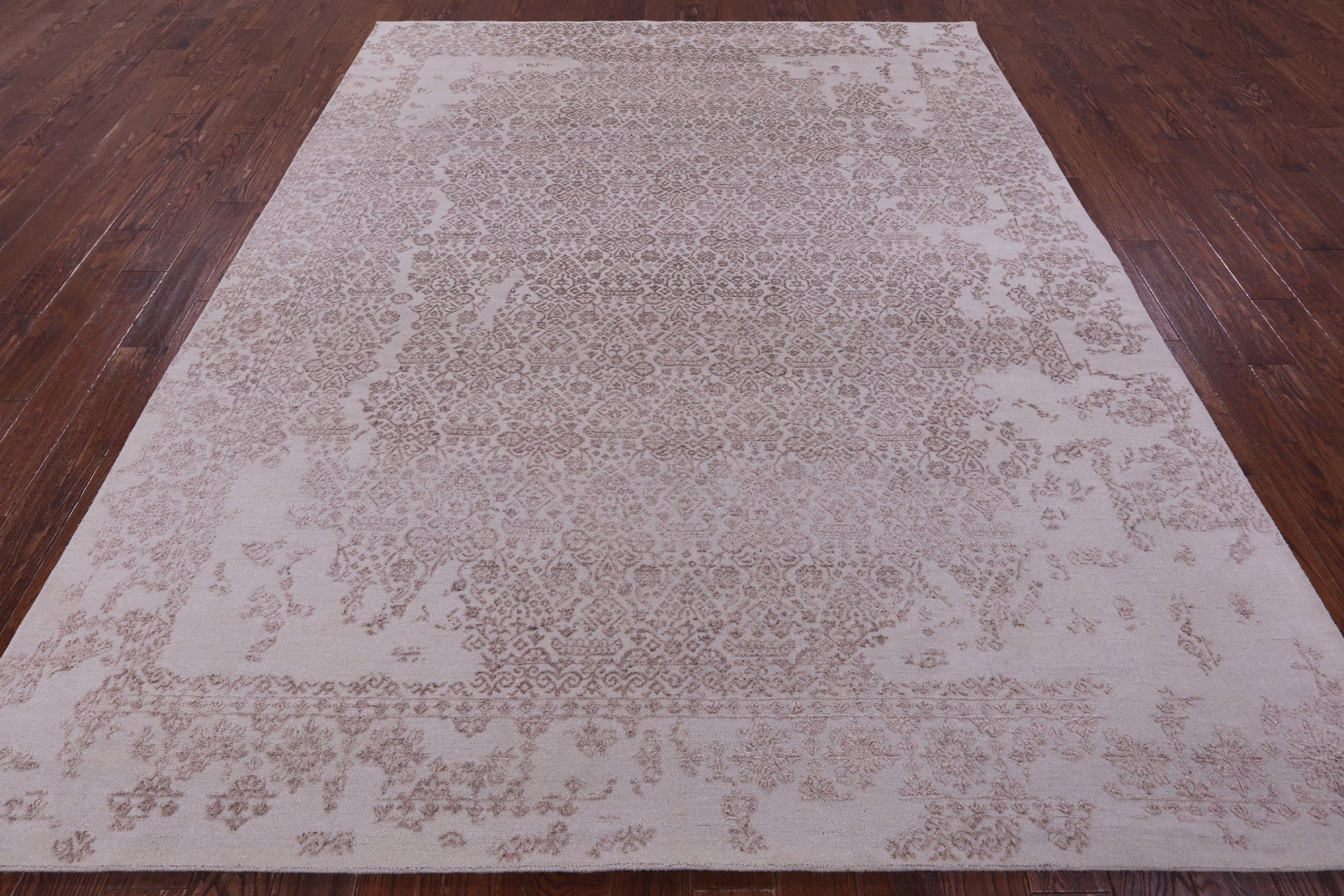 Persian Tabriz Hand Knotted Wool & Silk Rug - 8' 1" X 9' 10" - Golden Nile