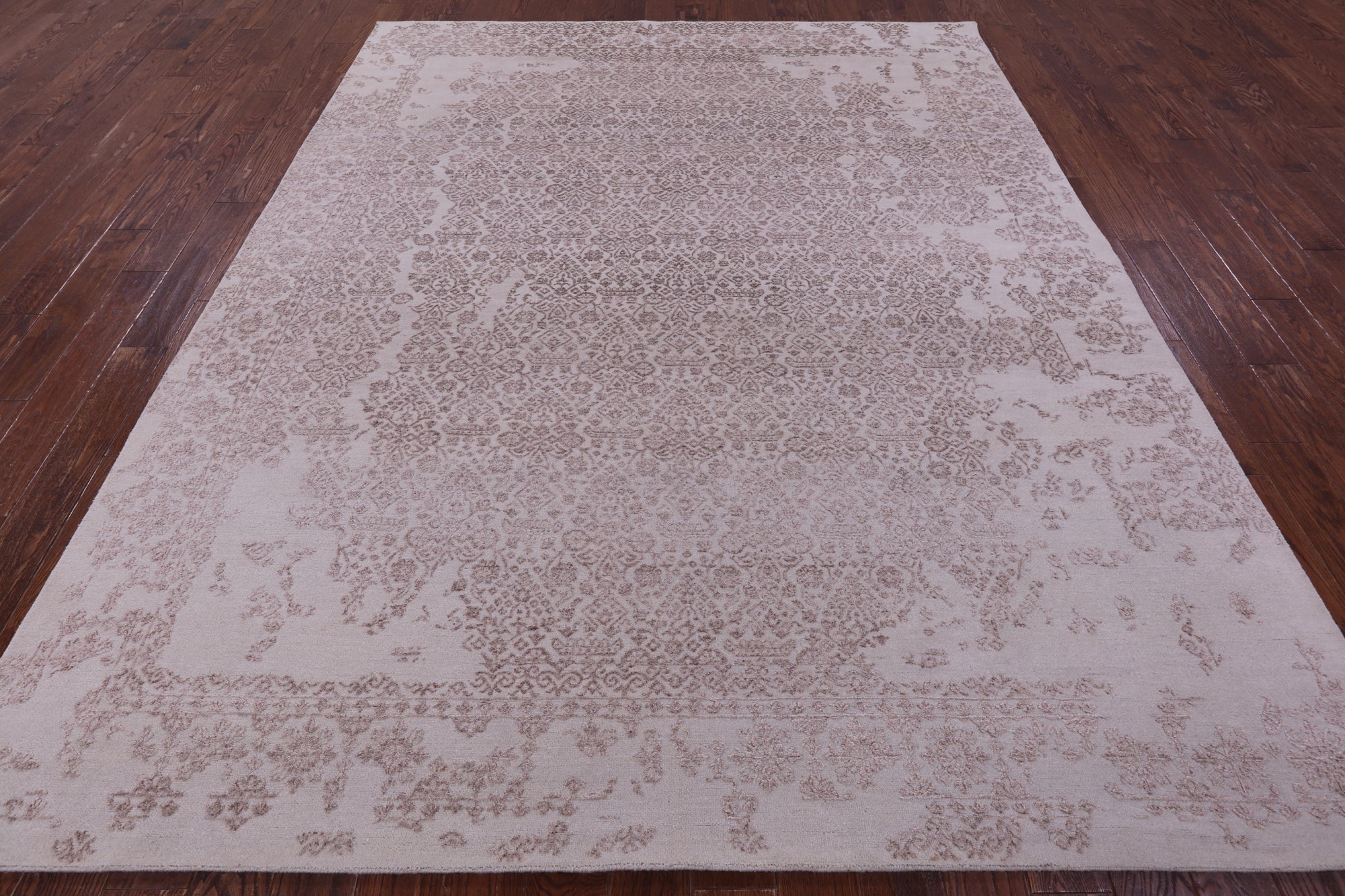 Persian Tabriz Hand Knotted Wool & Silk Rug - 8' 1" X 9' 10" - Golden Nile