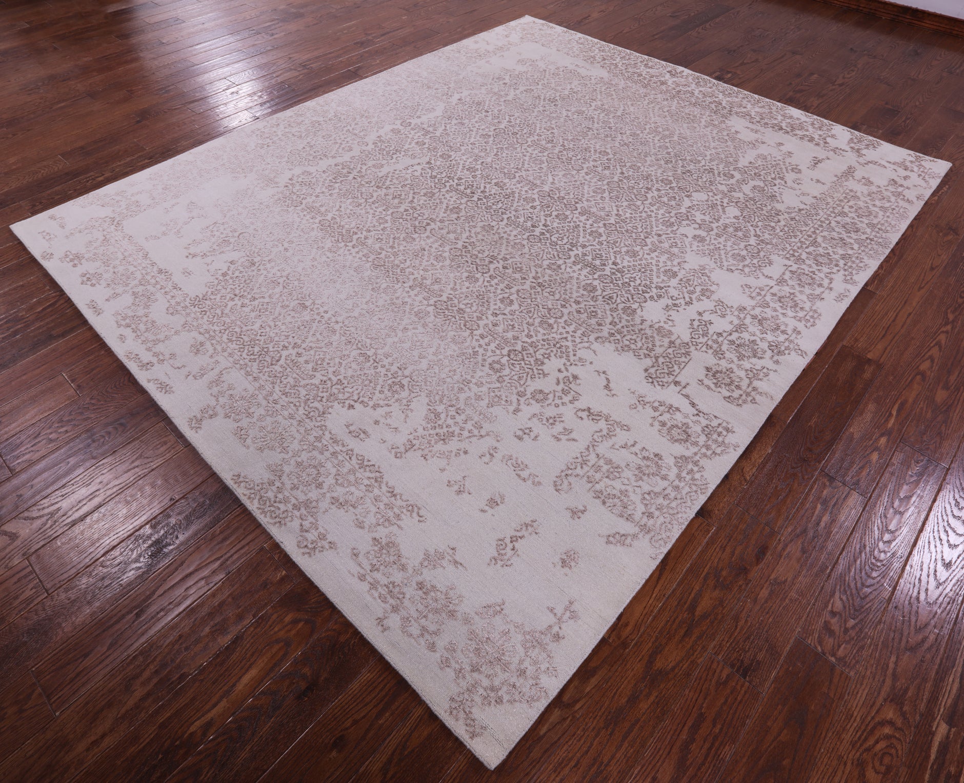 Persian Tabriz Hand Knotted Wool & Silk Rug - 8' 1" X 9' 10" - Golden Nile