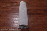 Grey Persian Hand Knotted Wool & Silk Rug - 7' 11" X 9' 10"