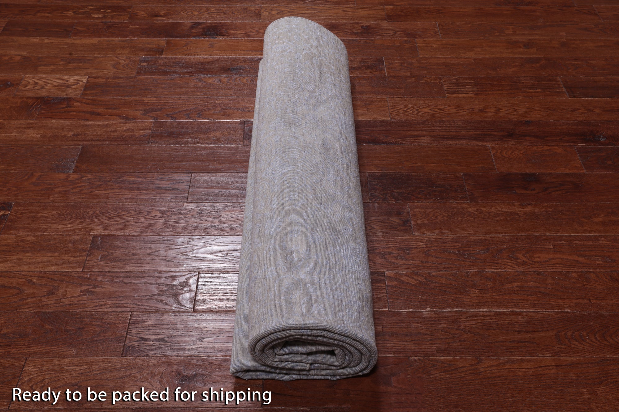 Grey Persian Hand Knotted Wool & Silk Rug - 7' 11" X 9' 10"