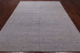 Grey Persian Hand Knotted Wool & Silk Rug - 7' 11" X 9' 10"