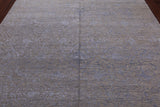 Grey Persian Hand Knotted Wool & Silk Rug - 7' 11" X 9' 10"