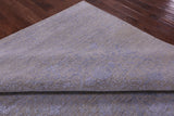 Grey Persian Hand Knotted Wool & Silk Rug - 7' 11" X 9' 10" - Golden Nile