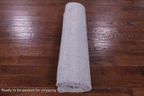 Grey Contemporary Hand Knotted Wool & Silk Rug - 7' 10" X 9' 9" - Golden Nile