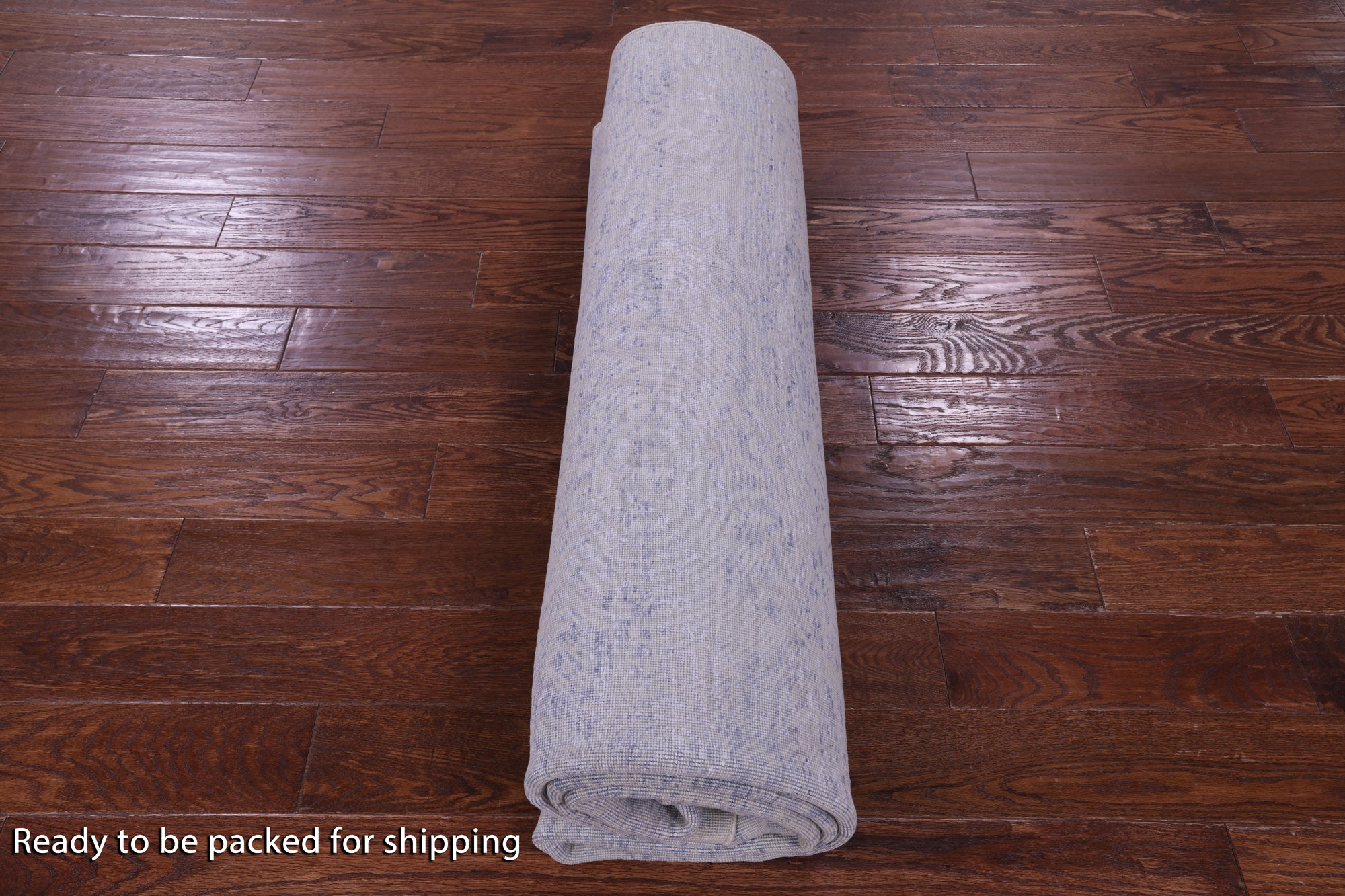 Grey Contemporary Hand Knotted Wool & Silk Rug - 7' 10" X 9' 9" - Golden Nile