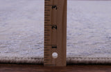 Grey Contemporary Hand Knotted Wool & Silk Rug - 7' 10" X 9' 9" - Golden Nile