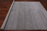 Grey Persian Hand Knotted Wool & Silk Rug - 8' 1" X 9' 11"