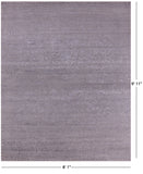 Grey Persian Hand Knotted Wool & Silk Rug - 8' 1" X 9' 11" - Golden Nile