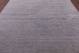 Grey Persian Hand Knotted Wool & Silk Rug - 8' 1" X 9' 11" - Golden Nile