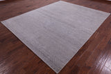 Grey Persian Hand Knotted Wool & Silk Rug - 8' 1" X 9' 11" - Golden Nile