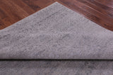 Grey Persian Hand Knotted Wool & Silk Rug - 8' 1" X 9' 11" - Golden Nile