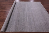 Grey Persian Hand Knotted Wool & Silk Rug - 8' 1" X 9' 11" - Golden Nile