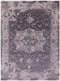 Grey Persian Fine Serapi Hand Knotted Wool Rug - 7' 10" X 10' 5" - Golden Nile