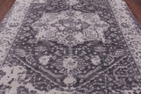 Grey Persian Fine Serapi Hand Knotted Wool Rug - 7' 10" X 10' 5" - Golden Nile