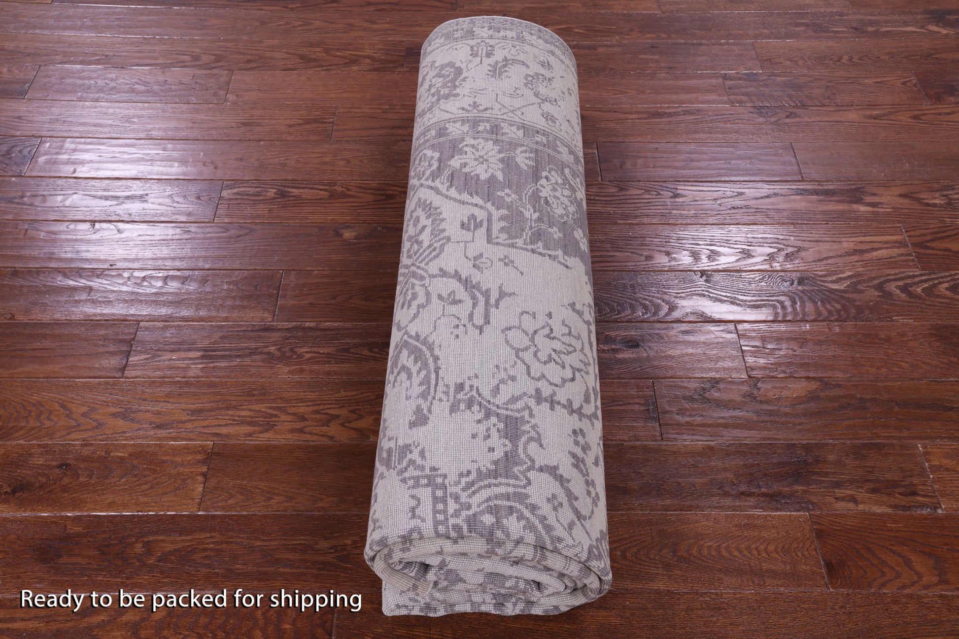 Grey Persian Fine Serapi Hand Knotted Wool Rug - 7' 10" X 10' 5" - Golden Nile