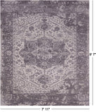 Ivory Persian Fine Serapi Hand Knotted Wool Rug - 7' 11" X 9' 7"
