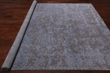 Grey Persian Tabriz Hand Knotted Wool & Silk Rug - 7' 11" X 9' 10"