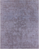 Grey Persian Tabriz Hand Knotted Wool & Silk Rug - 7' 11" X 9' 10" - Golden Nile