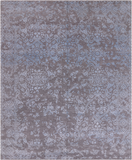 Grey Persian Tabriz Hand Knotted Wool & Silk Rug - 7' 11" X 9' 10"