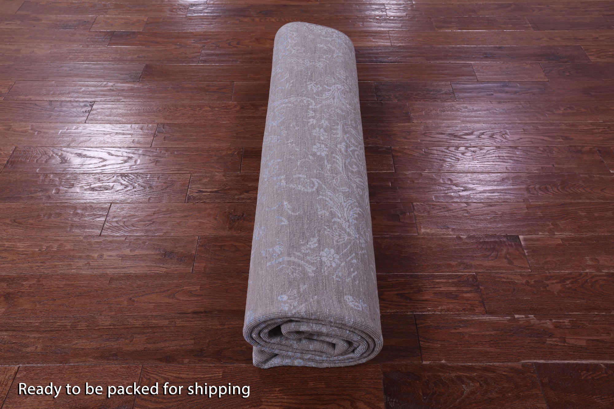 Grey Persian Tabriz Hand Knotted Wool & Silk Rug - 7' 11" X 9' 10" - Golden Nile