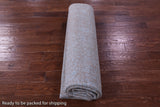Grey Contemporary Hand Knotted Wool & Silk Rug - 7' 11" X 10' 0" - Golden Nile