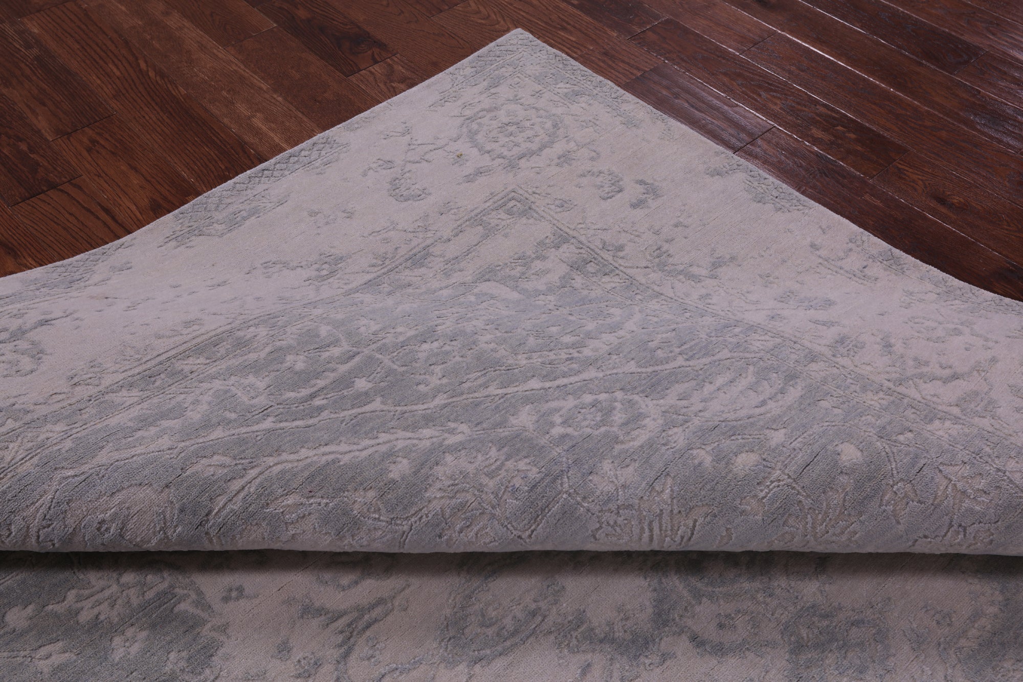 Grey Persian Fine Serapi Handmade Wool Rug - 7' 9" X 9' 7" - Golden Nile