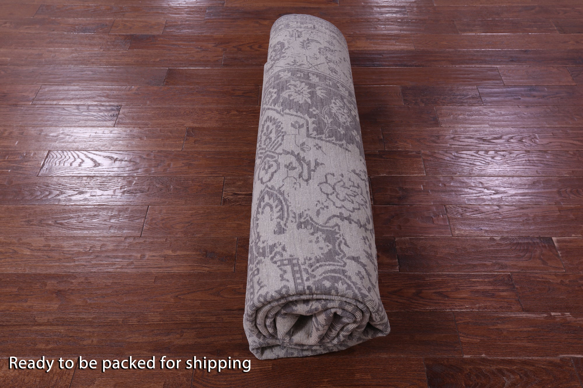 Grey Persian Fine Serapi Hand Knotted Wool Rug - 8' 0" X 10' 3" - Golden Nile