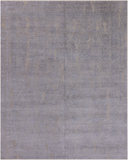 Grey Contemporary Handmade Wool & Silk Rug - 7' 10" X 9' 11"