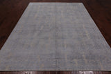 Grey Contemporary Handmade Wool & Silk Rug - 7' 10" X 9' 11"