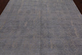 Grey Contemporary Handmade Wool & Silk Rug - 7' 10" X 9' 11"
