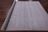 Grey Contemporary Handmade Wool & Silk Rug - 7' 10" X 9' 11" - Golden Nile
