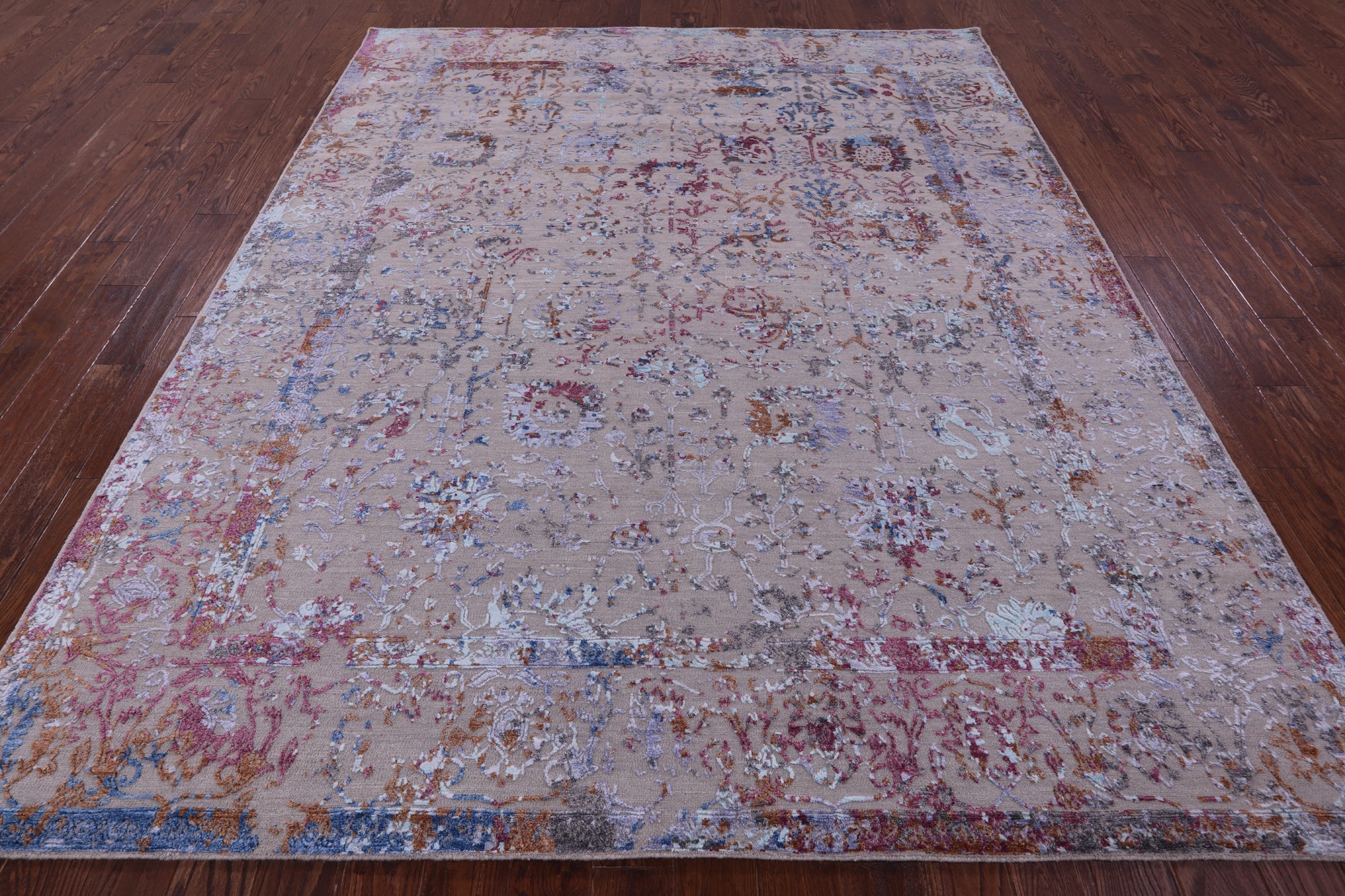Persian Tabriz Handmade Wool & Silk Rug - 8' 0" X 9' 8" - Golden Nile