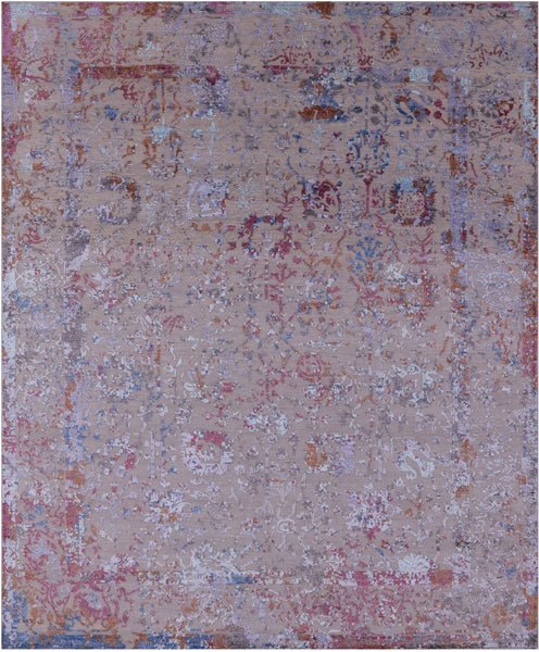 Persian Tabriz Handmade Wool & Silk Rug - 8' 0" X 9' 8" - Golden Nile